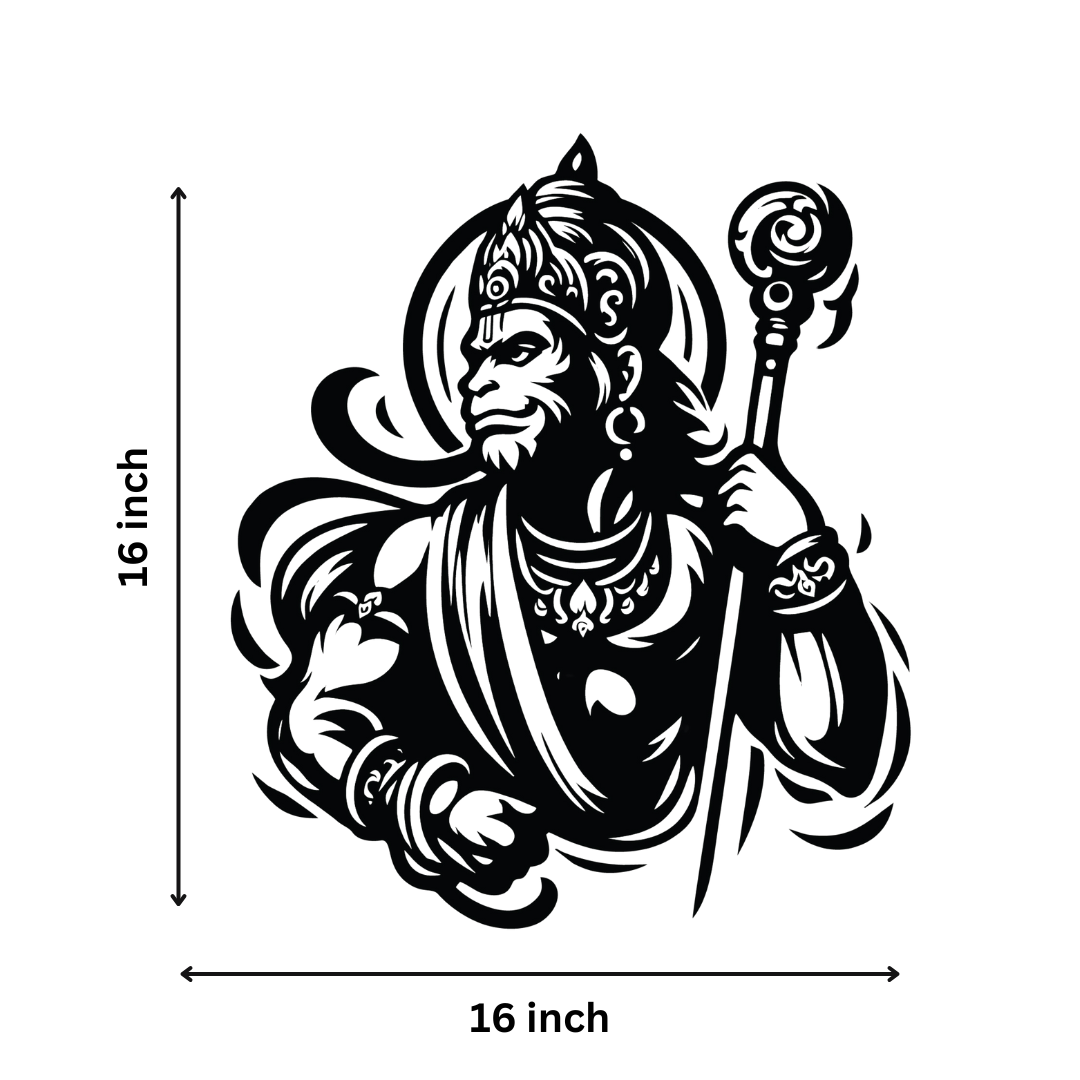 Lord Hanuman Metal Wall Art