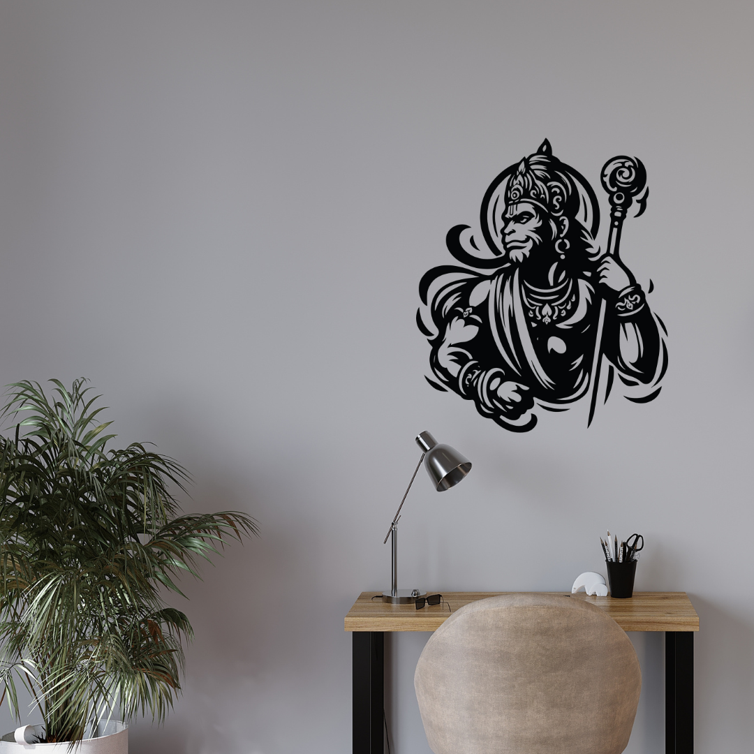 Lord Hanuman Metal Wall Art