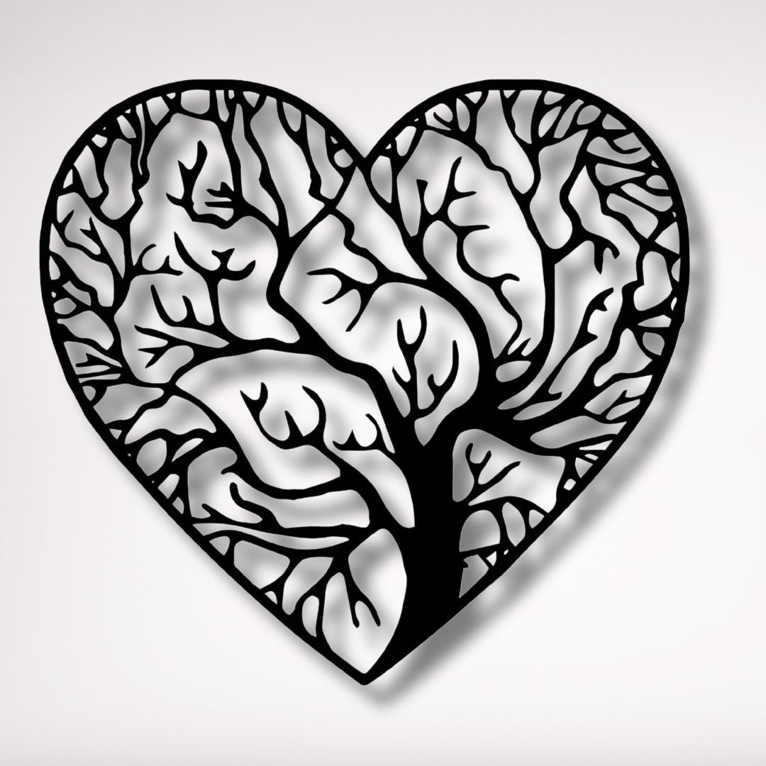 Heart Tree Metal Wall Hanging